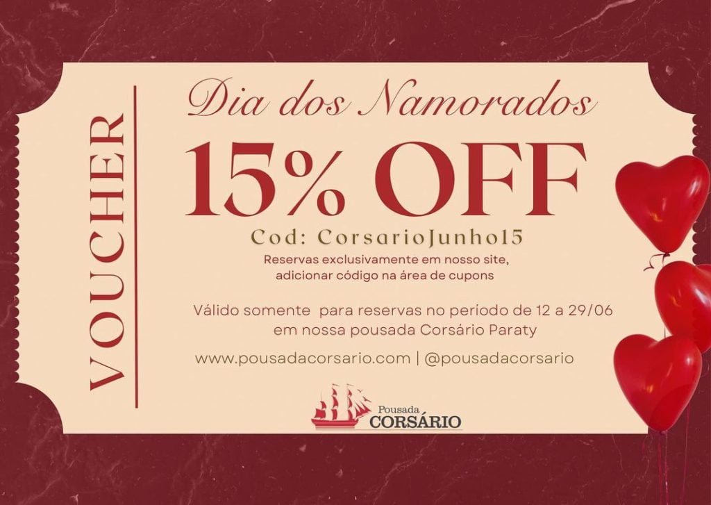 pousadacorsario 351153695 1716998902091098 6590667855170373803 n Pousada Corsário Paraty lança pacote especial com 15% OFF para o Dia dos Namorados