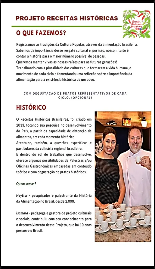 cc Experiência Sensorial na História da Gastronomia de Paraty