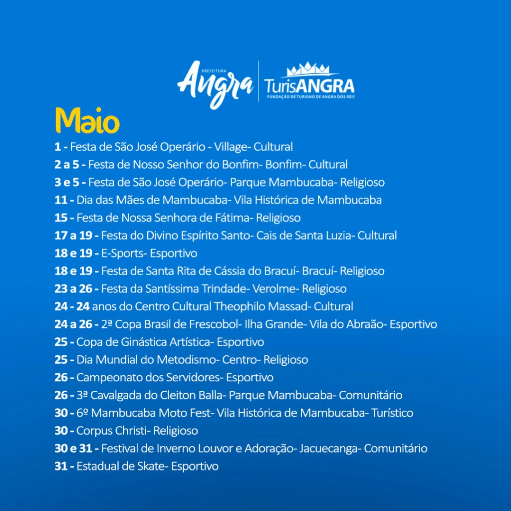 turisangra 1714424433 3357137757816919064 937009570 Angra dos Reis divulga calendario de Eventos 2024/2025