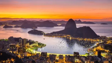 Vista da Baía de Guanabara no Rio de Janeiro