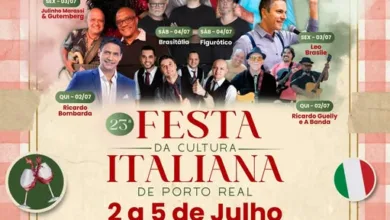 Festa da Cultura Italiana de Porto Real terá quatro dias de música, gastronomia e tradição