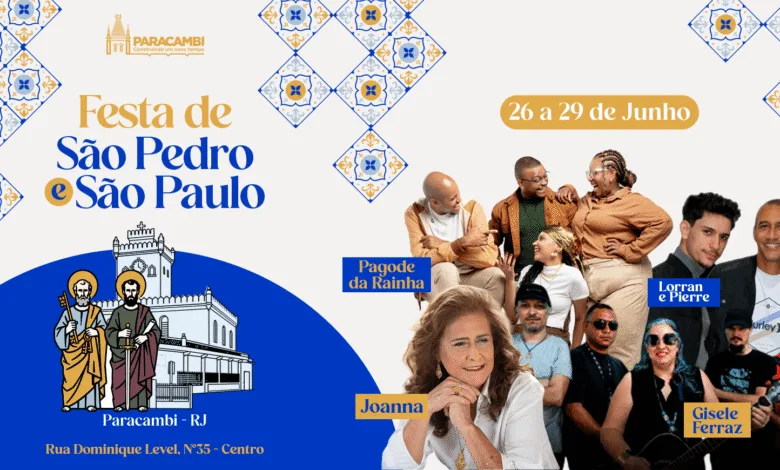 Festa de São Pedro e São Paulo movimenta Paracambi com shows gratuitos até 29 de junho
