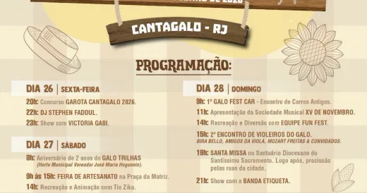 Festa dos Carecas 2026 terá shows, artesanato e programação familiar em Cantagalo