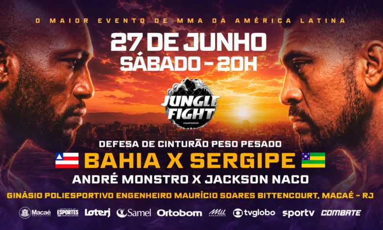Jungle Fight em Macaé terá disputa de cinturão e amplia calendário esportivo da cidade