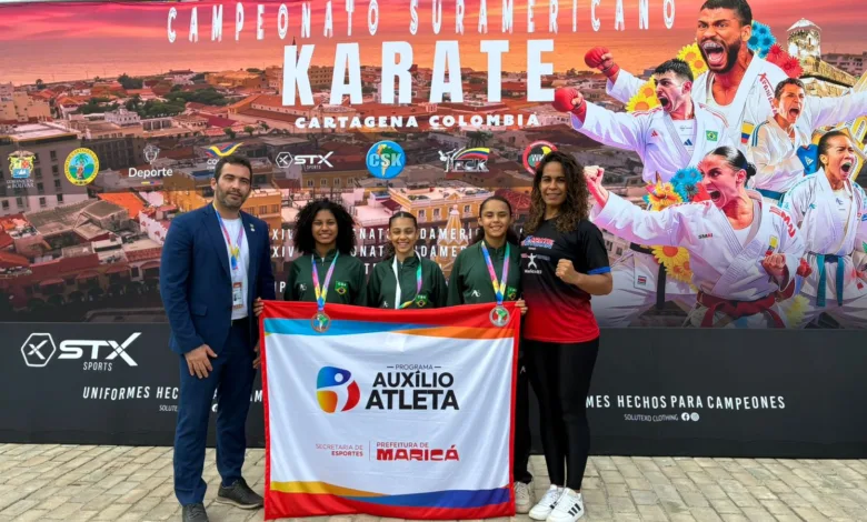 Atletas apoiadas por Maricá conquistam medalhas para o Brasil no Sul-Americano de Karatê