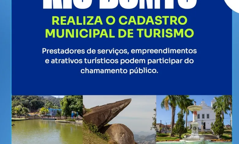 Chamamento público para cadastro do setor turístico de Rio Bonito