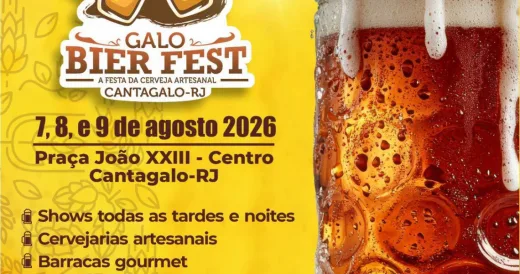 Cantagalo terá Galo Bier Fest 2026 com música, gastronomia e cervejas artesanais