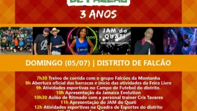 Quatis - 3º Aniversário da Feira Livre de Falcão acontece neste domingo com grande programação em Quatis