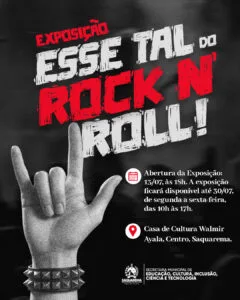 Saquarema - Prefeitura de Saquarema celebra o Dia Mundial do Rock com exposição na Casa de Cultura Walmir Ayala