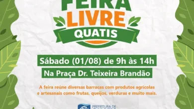 Card oficial da Feira Livre em Quatis