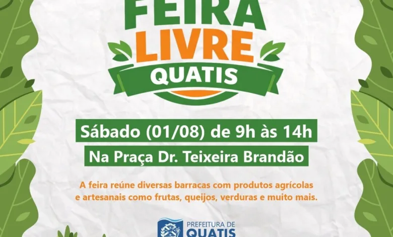 Card oficial da Feira Livre em Quatis