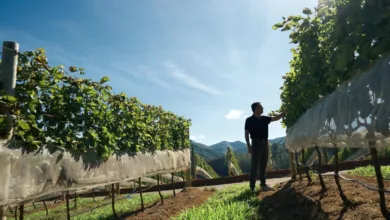 Vinhedos da Vinicola Maturano em Teresopolis, na Regiao Serrana do Rio de Janeiro, onde e cultivada a uva Chardonnay destinada ao primeiro espumante 100% fluminense