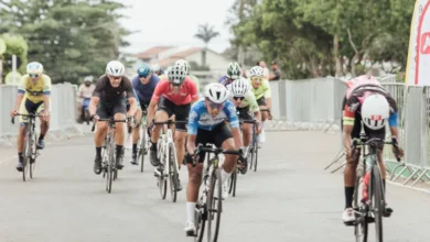 Ciclistas em prova do Tour São Francisco, em São Francisco de Itabapoana (RJ)