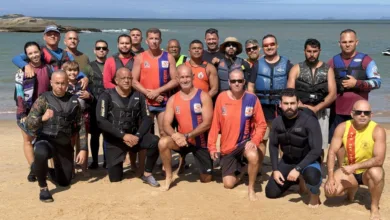Capacitação de pilotos de moto aquática na Praia do Bosque, em Rio das Ostras